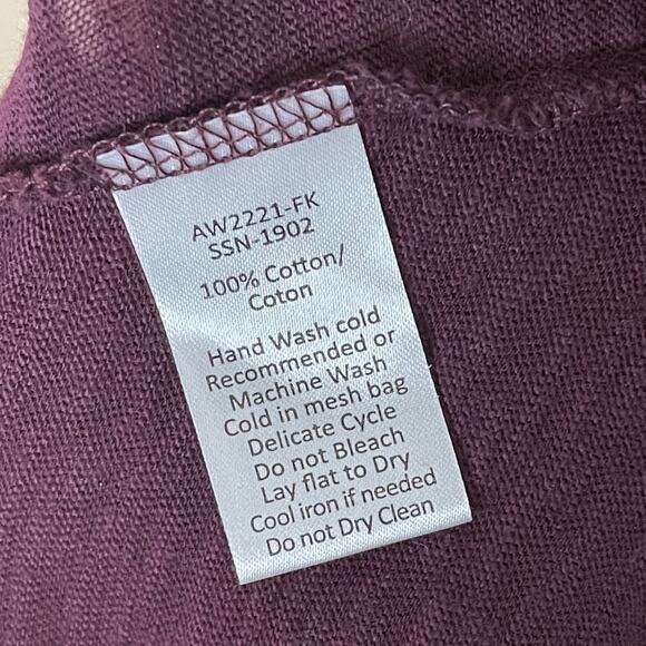 ATM • Cotton Burnout Shirt Dress Merlot - Picture 6 of 6